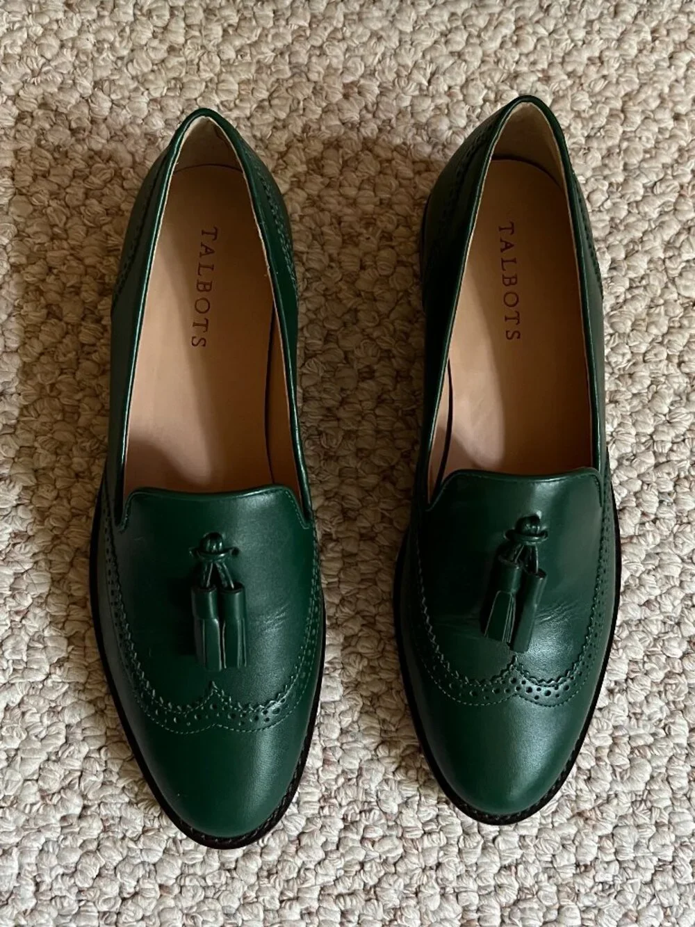 TALBOTS -- Leighton Tasseled Nappa Leather Brogue Loafer - NEW, with Box